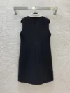 25 Autumn new sleeveless dress with lapel, fashionable and elegant women's dress